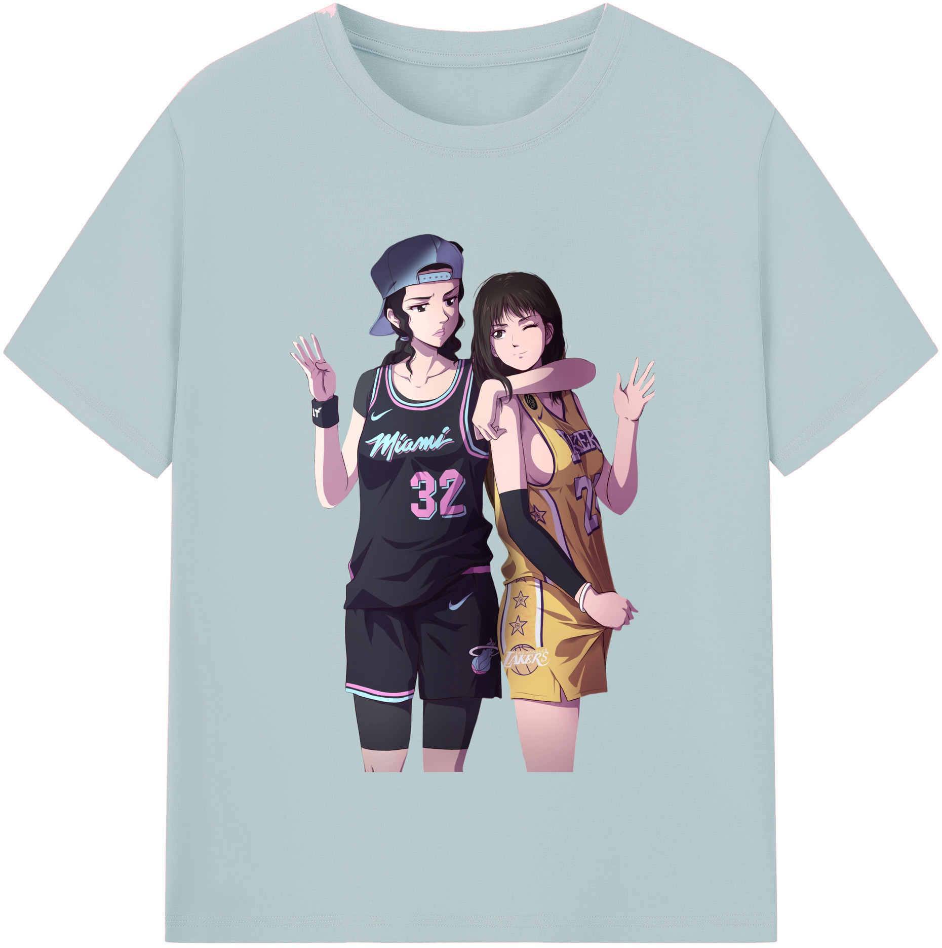 SLAM DUNK／スラムダンク 綿100％半袖Tシャツ（フロントプリント）